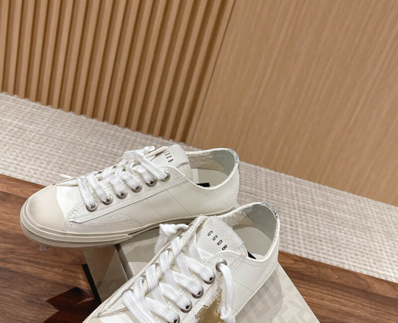 Giày Golden Goose V Star 2 Leather Laminated Star Gold Best Quality