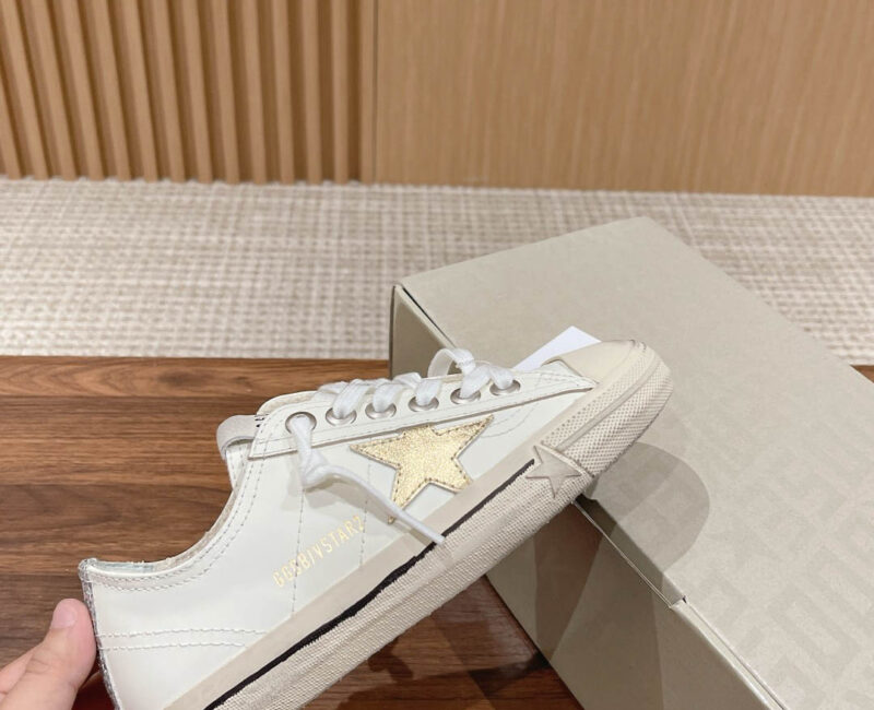 Giày Golden Goose V Star 2 Leather Laminated Star Gold Best Quality