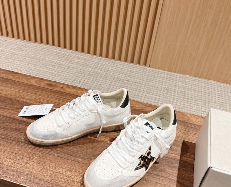 Giày Golden Goose Wmns Ball Star 'White Leopard' Best Quality