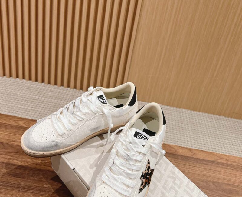 Giày Golden Goose Wmns Ball Star 'White Leopard' Best Quality