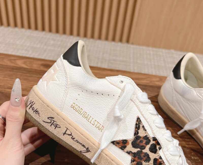 Giày Golden Goose Wmns Ball Star 'White Leopard' Best Quality