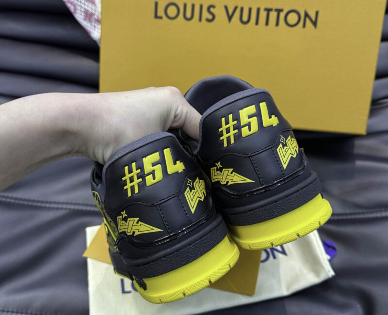 Giày Louis Vuitton LV Trainer #54 Printed Black Best Quality