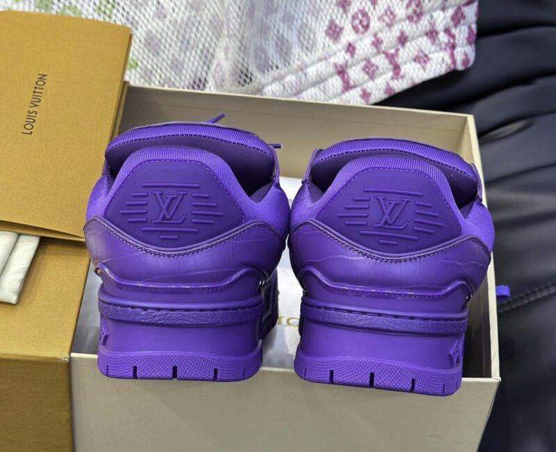 Giày Louis Vuitton LV Trainer Alligator Crocodile Purple Best Quality