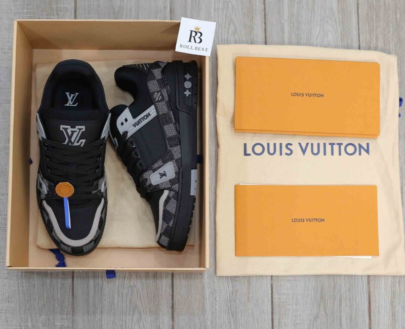 Giày Louis Vuitton LV Trainer Damier Denim Black Best Quality