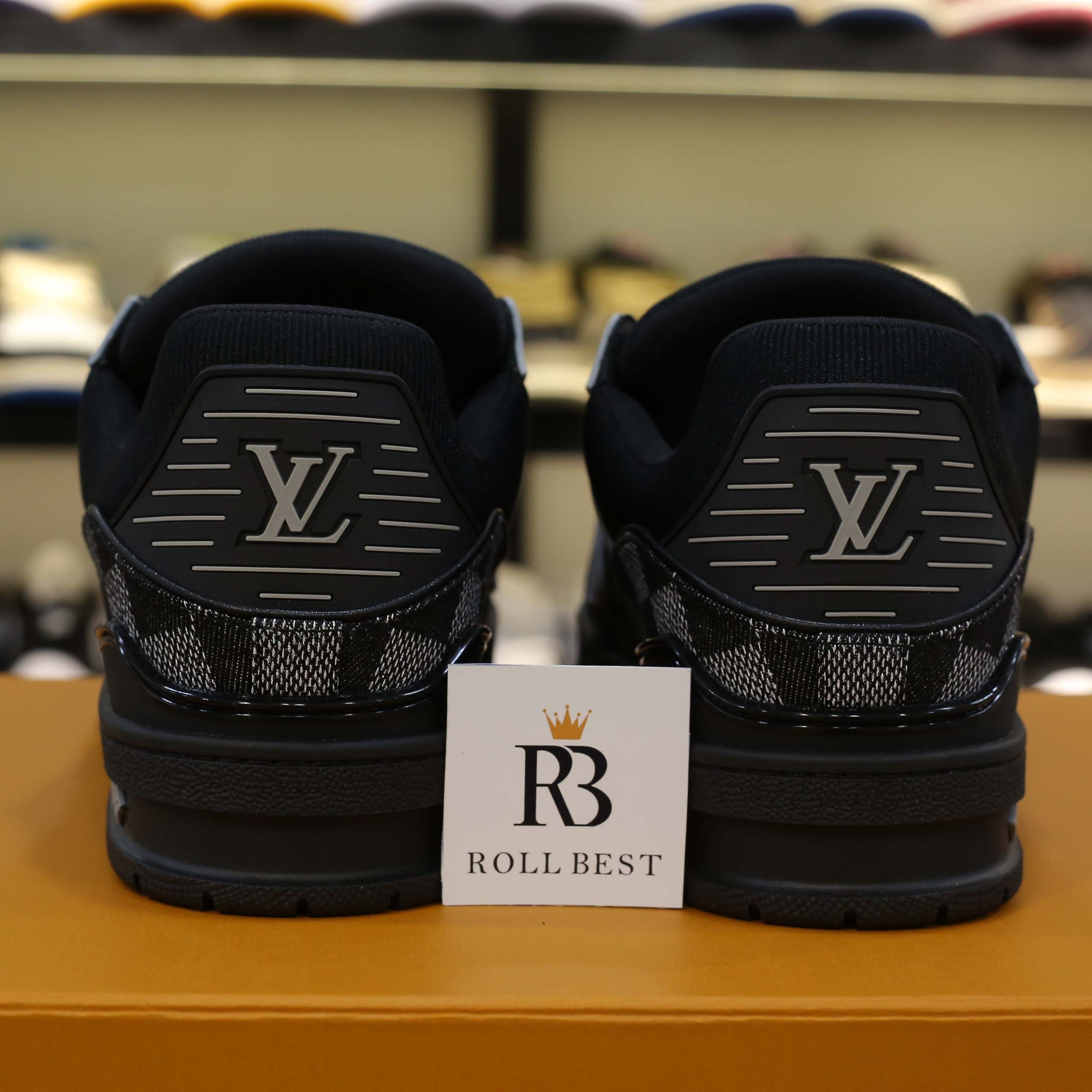 Giày Louis Vuitton LV Trainer Damier Denim Black Best Quality