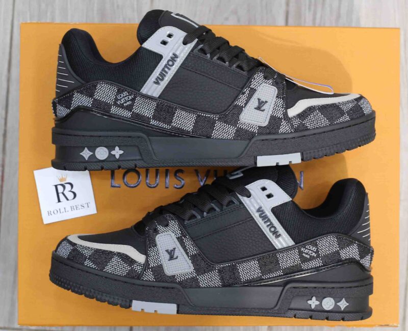 Giày Louis Vuitton LV Trainer Damier Denim Black Best Quality