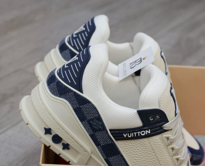 Giày Louis Vuitton LV Trainer Damier Denim Blue Best Quality