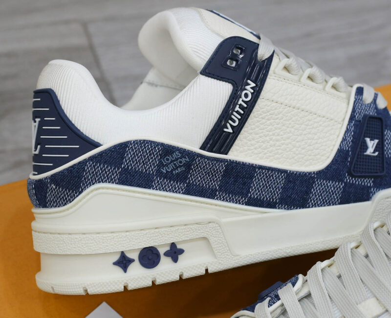 Giày Louis Vuitton LV Trainer Damier Denim Blue Best Quality