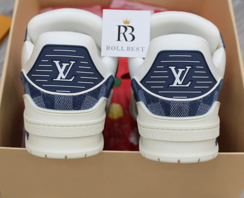 Giày Louis Vuitton LV Trainer Damier Denim Blue Best Quality