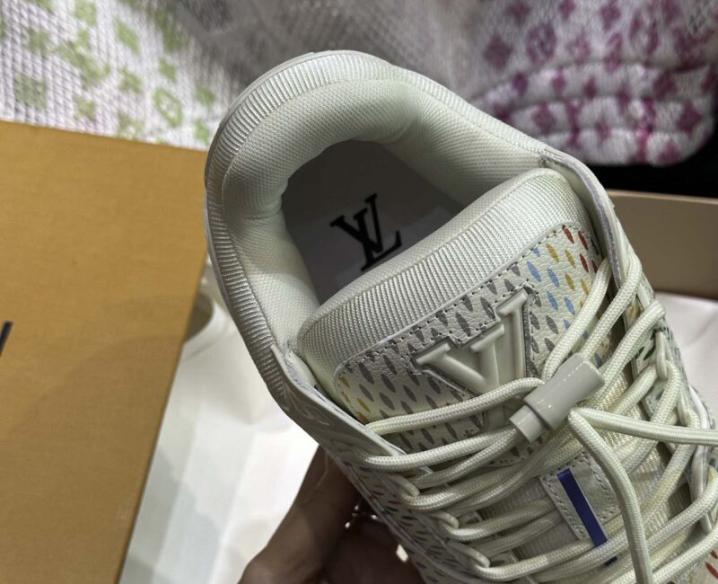 Giày Louis Vuitton LV Trainer Maxi Grained Beige Best Quality