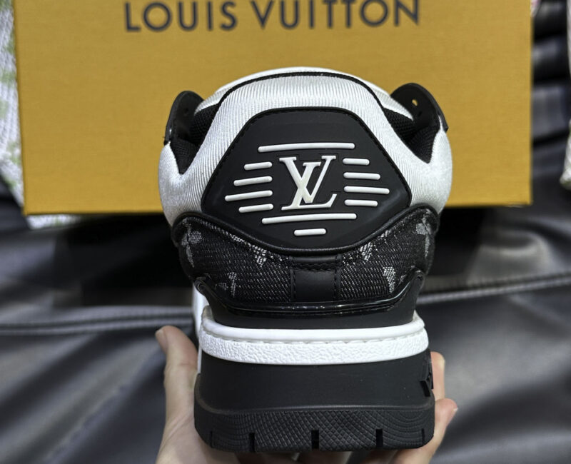 Giày Louis Vuitton LV Trainer Maxi Monogram Denim Black Best Quality