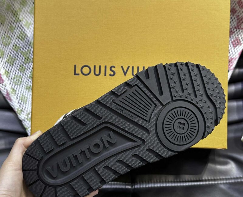 Giày Louis Vuitton LV Trainer Maxi Monogram Denim Black Best Quality