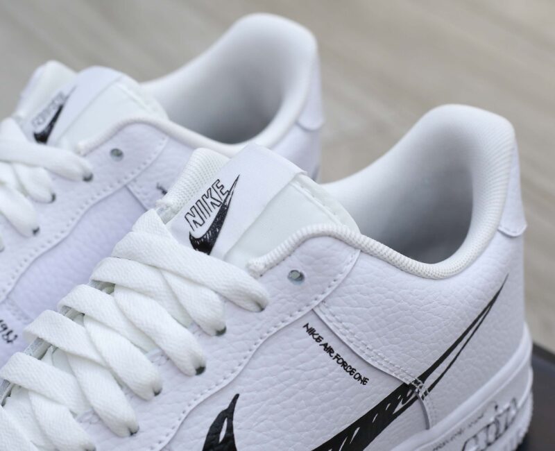 Giày Nike Air Force 1 Low GS 'Doodle Swoosh White Black Best Quality