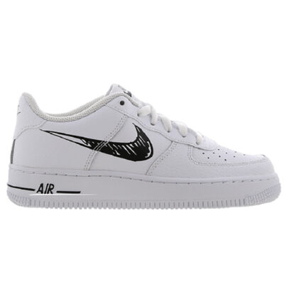 Giày Nike Air Force 1 Low GS 'Doodle Swoosh White Black Best Quality