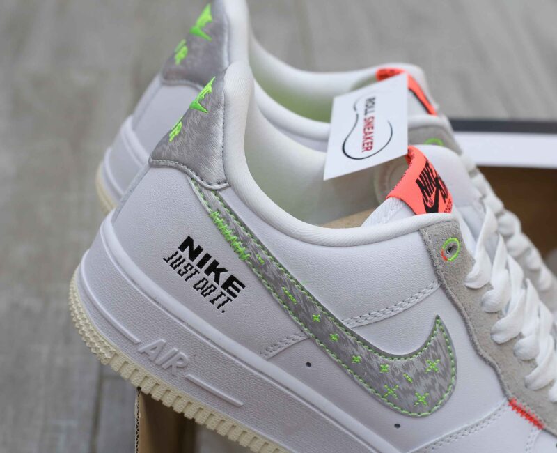 Giày Nike Air Force 1 Low Just Do It White Stitch Like Auth