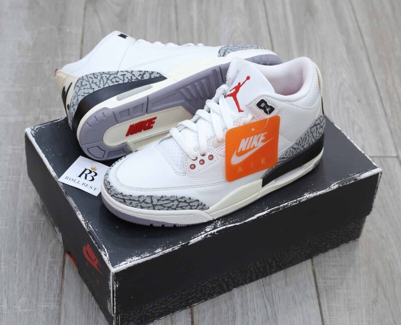 Giày Nike Air Jordan 3 Retro White Cement Reimagined Best Quality