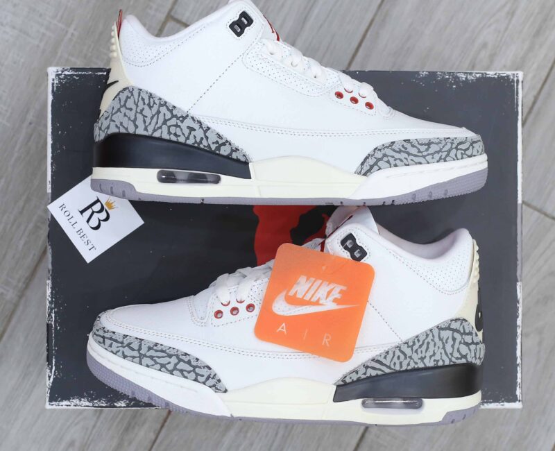 Giày Nike Air Jordan 3 Retro White Cement Reimagined Best Quality