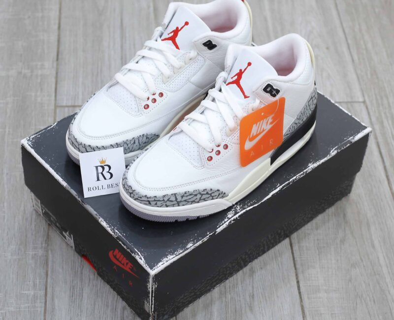 Giày Nike Air Jordan 3 Retro White Cement Reimagined Best Quality