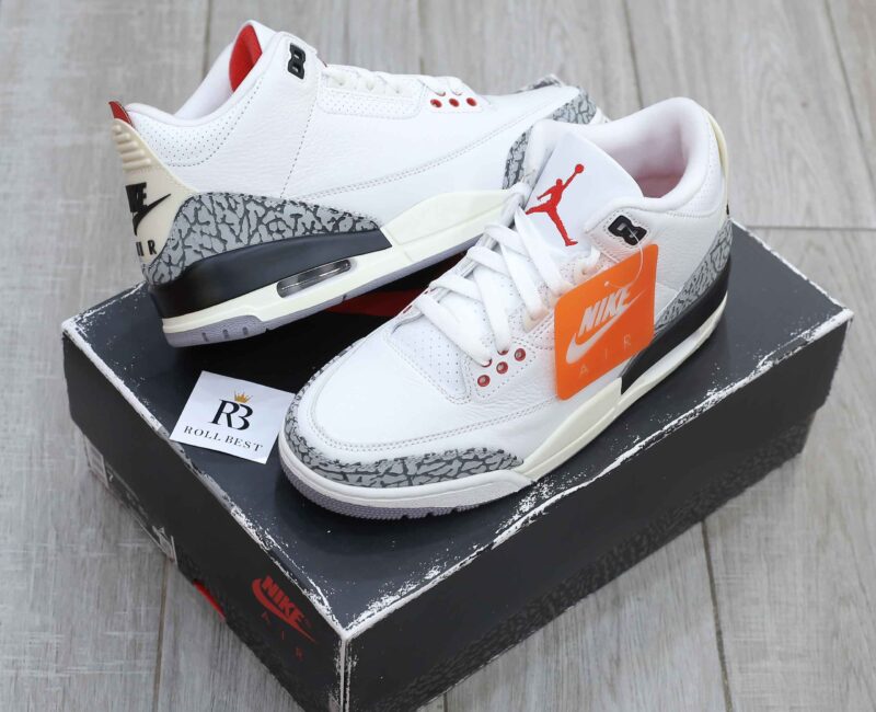 Giày Nike Air Jordan 3 Retro White Cement Reimagined Best Quality