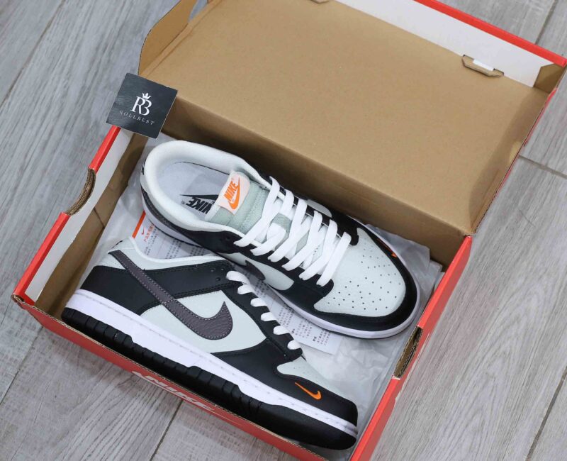 Giày Nike Dunk Low Grey Black Orange Mini Swoosh Best Quality