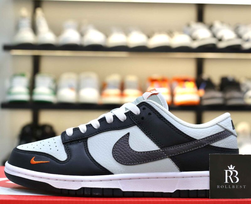 Giày Nike Dunk Low Grey Black Orange Mini Swoosh Best Quality