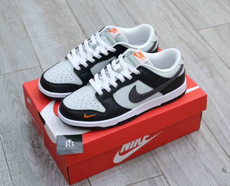 Giày Nike Dunk Low Grey Black Orange Mini Swoosh Best Quality