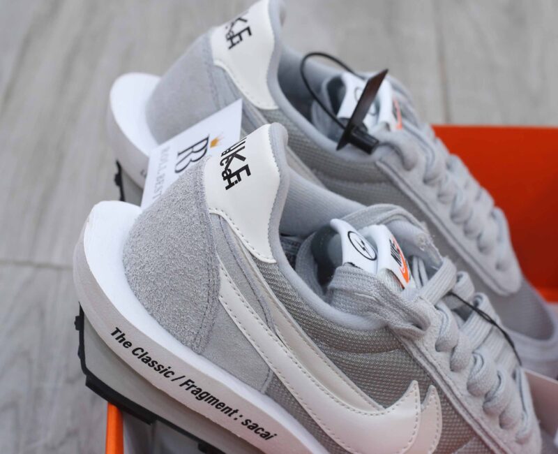 Giày Nike Fragment Design x Sacai x LDV Waffle ‘Light Smoke Grey’ Best Quality