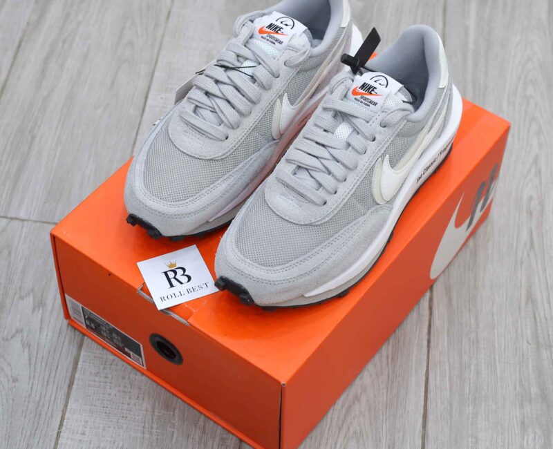 Giày Nike Fragment Design x Sacai x LDV Waffle ‘Light Smoke Grey’ Best Quality