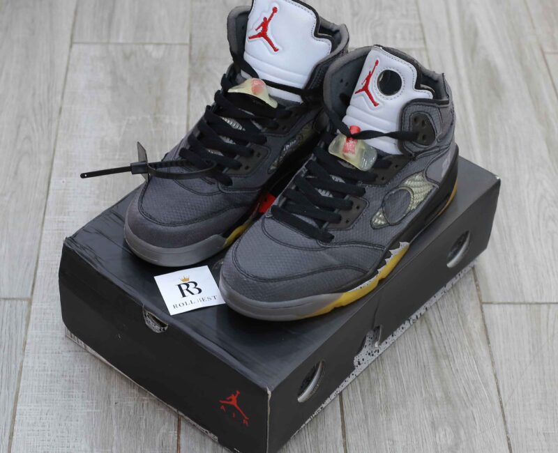 Giày Nike Off-White x Air Jordan 5 Retro SP Muslin Best Quality