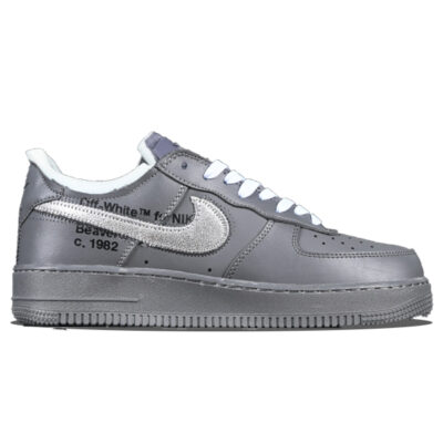 Giày Off-White x Nike Air Force 1 07 Low Dark Grey White Silver