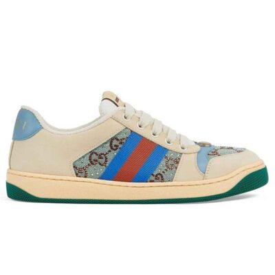 Gucci Women’s Screener Sneaker With Crytals Best Quality