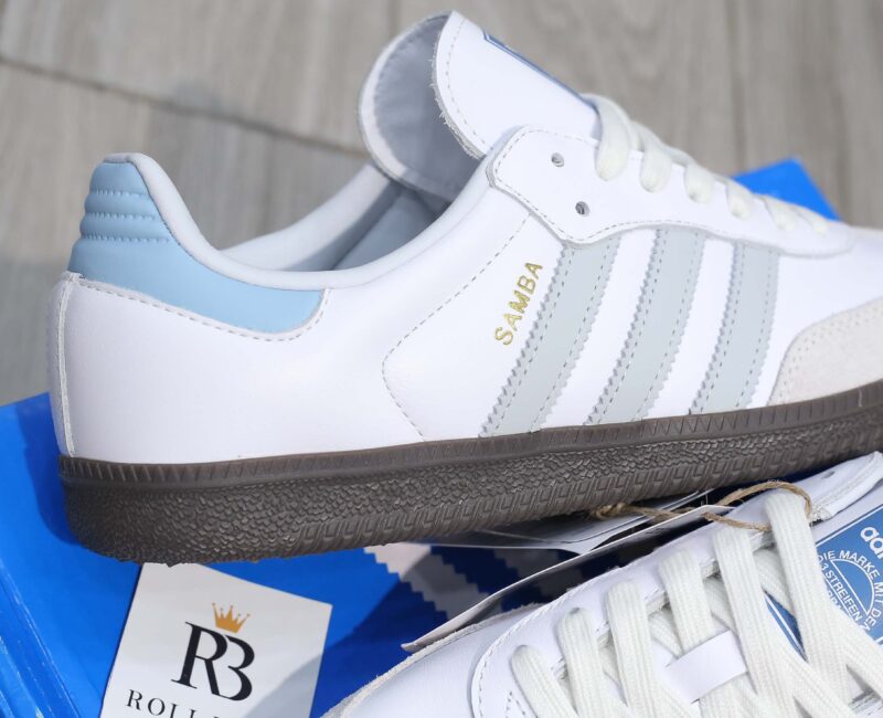 Giày Adidas Samba OG ‘White Halo Blue Gum’ Best Quality