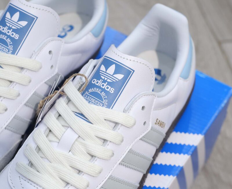 Giày Adidas Samba OG ‘White Halo Blue Gum’ Best Quality