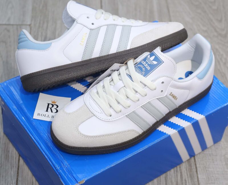 Giày Adidas Samba OG ‘White Halo Blue Gum’ Best Quality