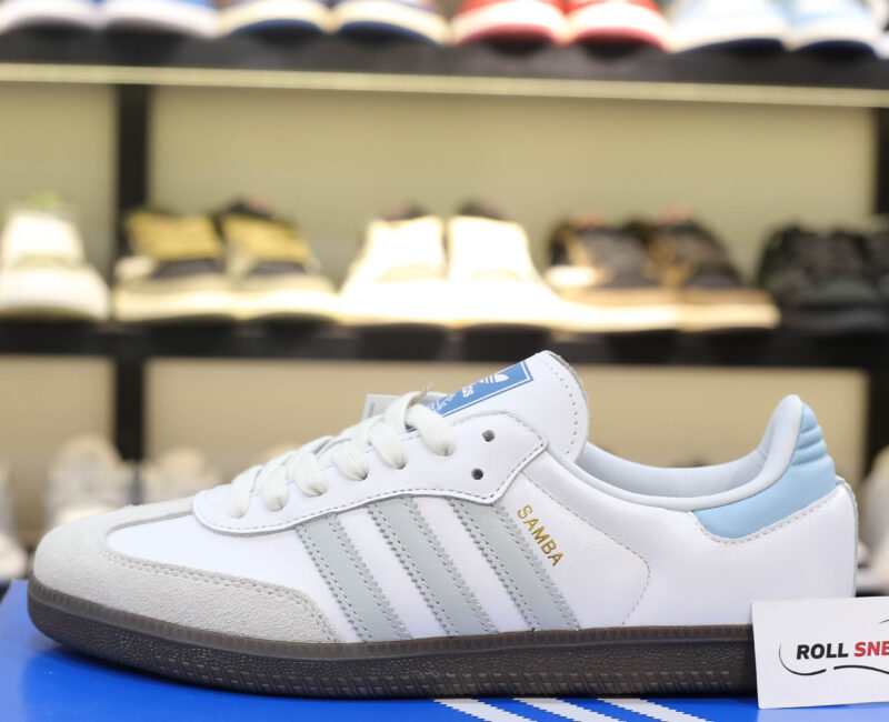 Giày Adidas Samba OG ‘White Halo Blue Gum’ Best Quality