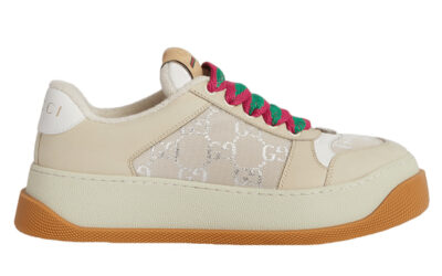 Giày Gucci Double Screener Woven Trainers 'Beige Comb' Best Quality