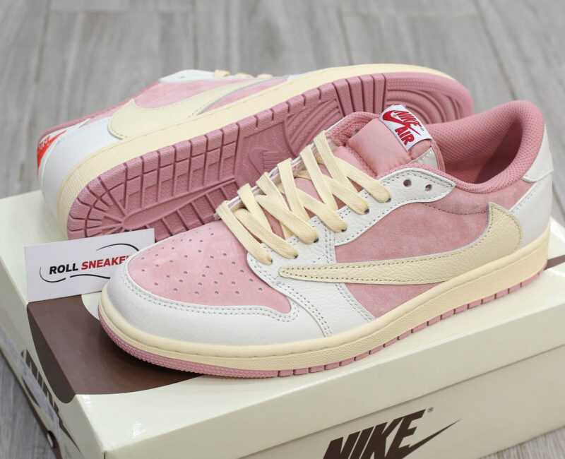 Giày Jordan 1 Low OG Travis Scott Pink Shy Like Auth