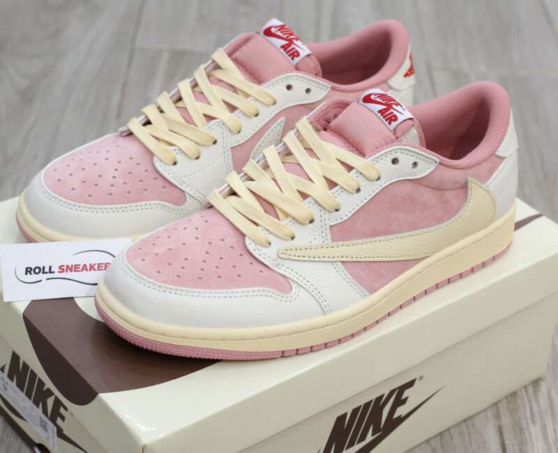 Giày Jordan 1 Low OG Travis Scott Pink Shy Like Auth