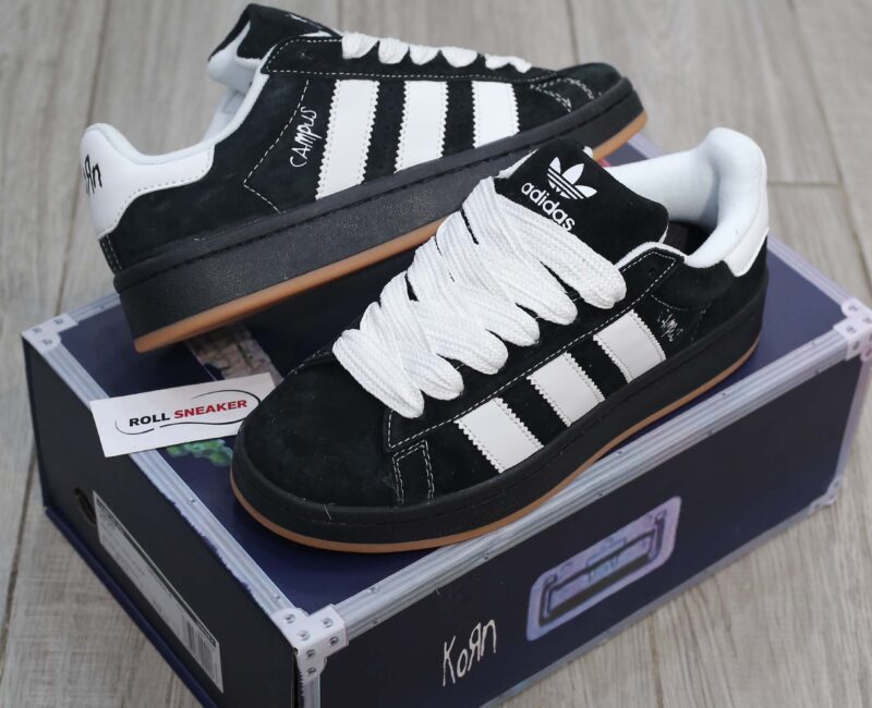 Giày Korn x Adidas Campus 00s ‘Black Gum’ Like Auth