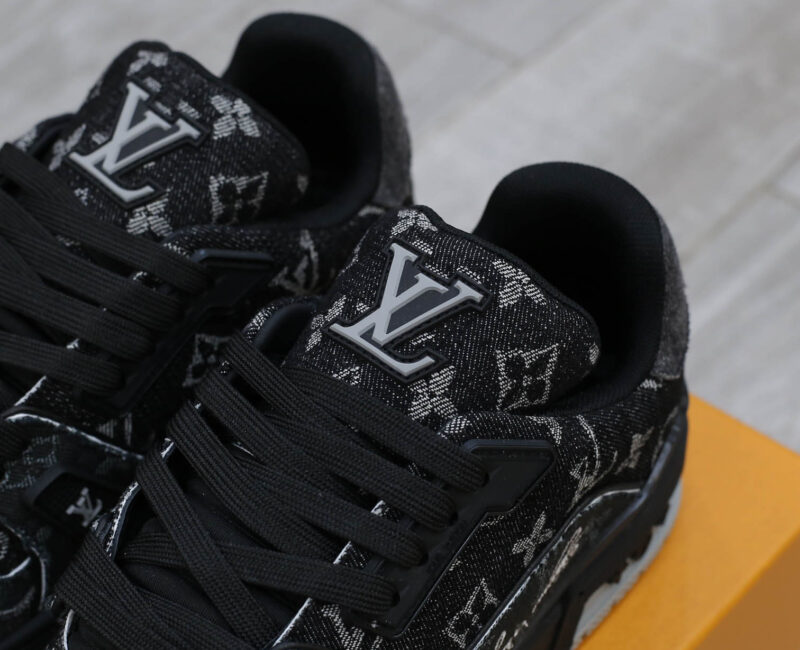 Giày Louis Vuitton LV Trainer Black Denim Monogram Black Best Quality