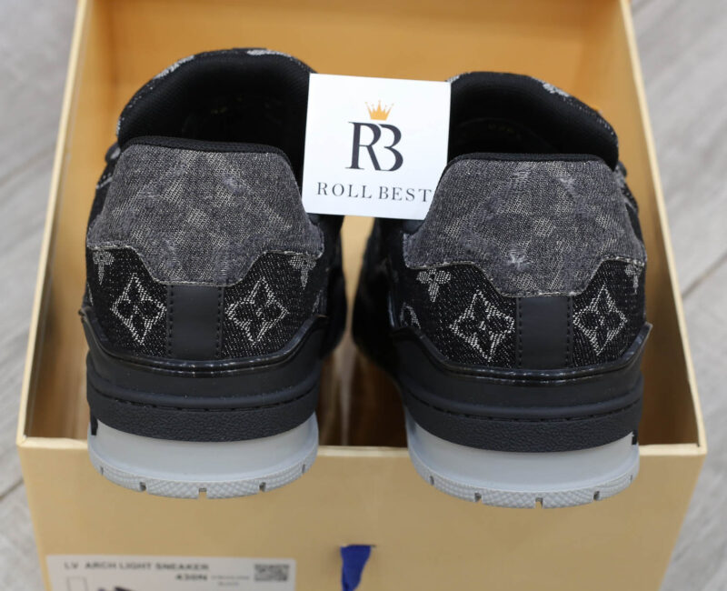 Giày Louis Vuitton LV Trainer Black Denim Monogram Black Best Quality