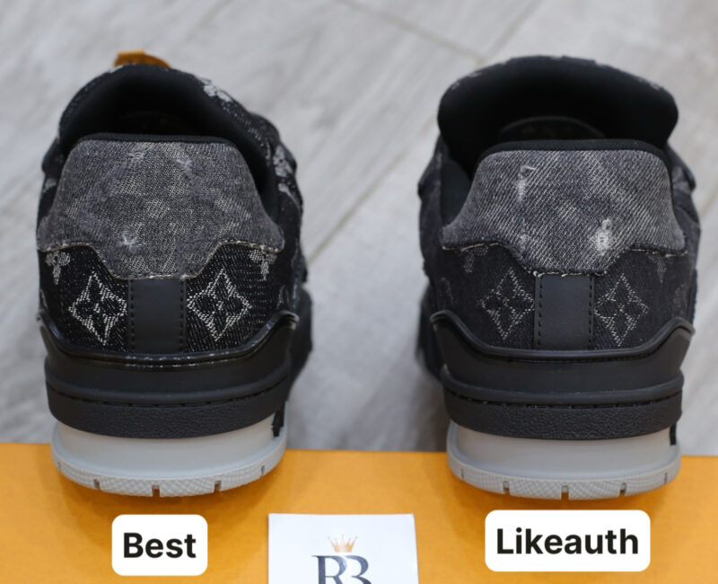 Giày Louis Vuitton LV Trainer Black Denim Monogram Black Best Quality