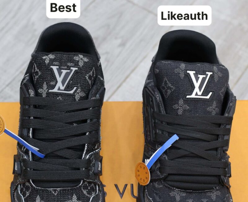 Giày Louis Vuitton LV Trainer Black Denim Monogram Black Best Quality