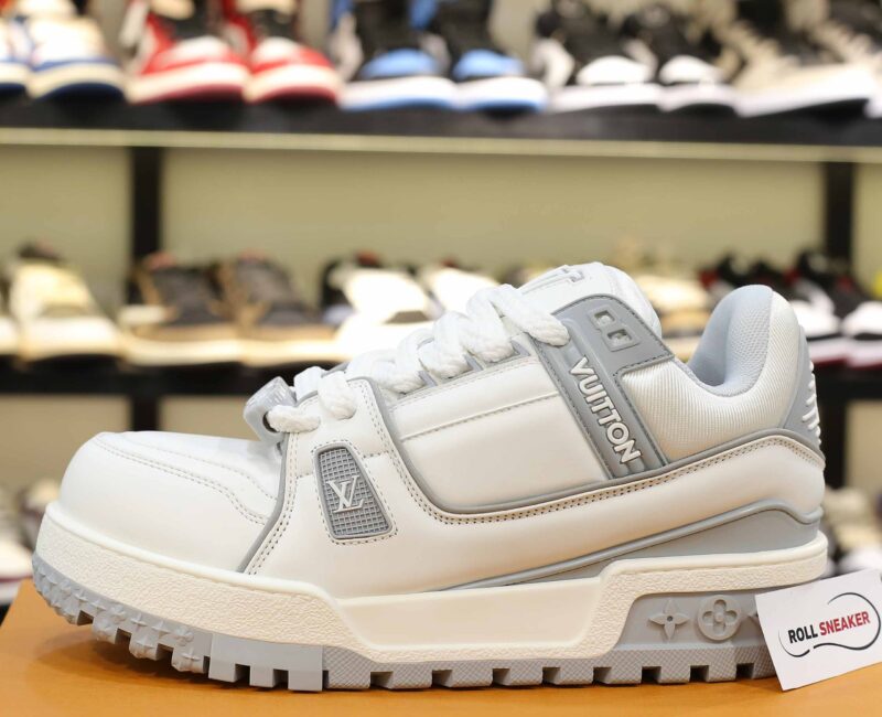 Giày Louis Vuitton LV Trainer Maxi White Grey Best Quality