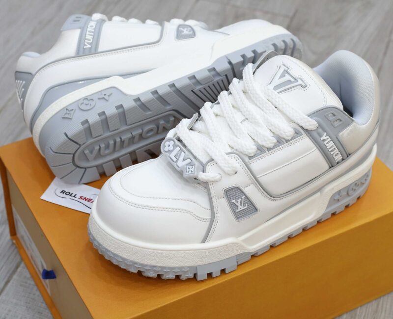 Giày Louis Vuitton LV Trainer Maxi White Grey Best Quality