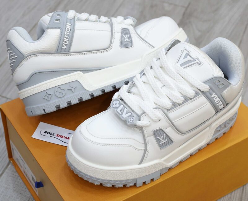 Giày Louis Vuitton LV Trainer Maxi White Grey Best Quality