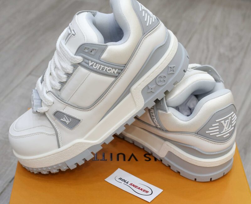 Giày Louis Vuitton LV Trainer Maxi White Grey Best Quality