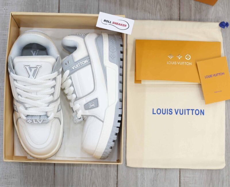 Giày Louis Vuitton LV Trainer Maxi White Grey Best Quality