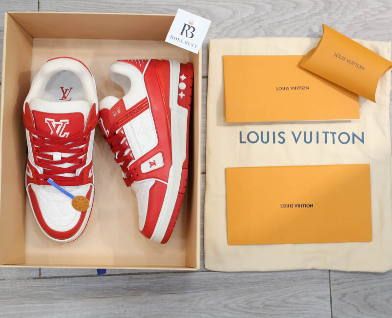 Giày Louis Vuitton Trainer Red White Best Quality