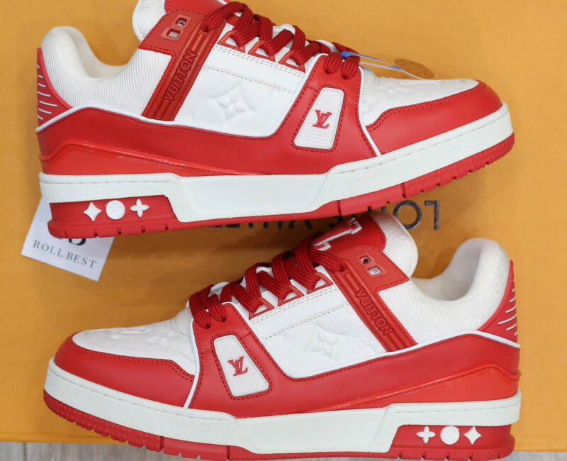 Giày Louis Vuitton Trainer Red White Best Quality